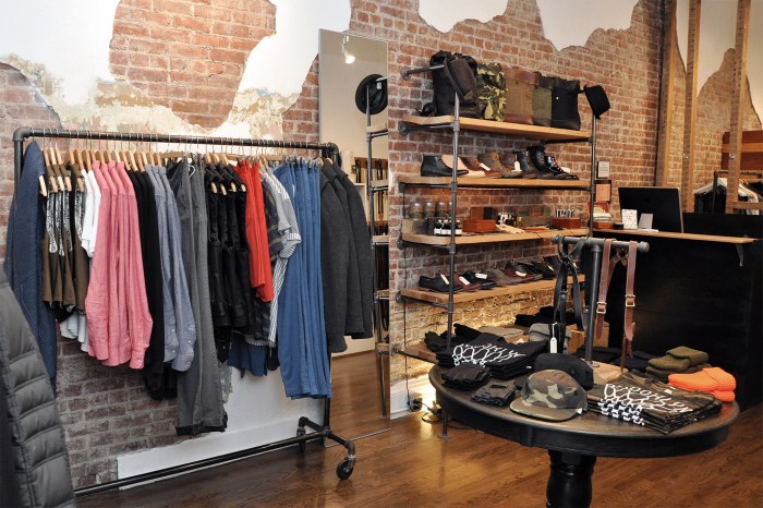 Clothing mens boutiques men york boutique store alter design fashionable racks timeout industrial shop stores brooklyn retail ideas interior display